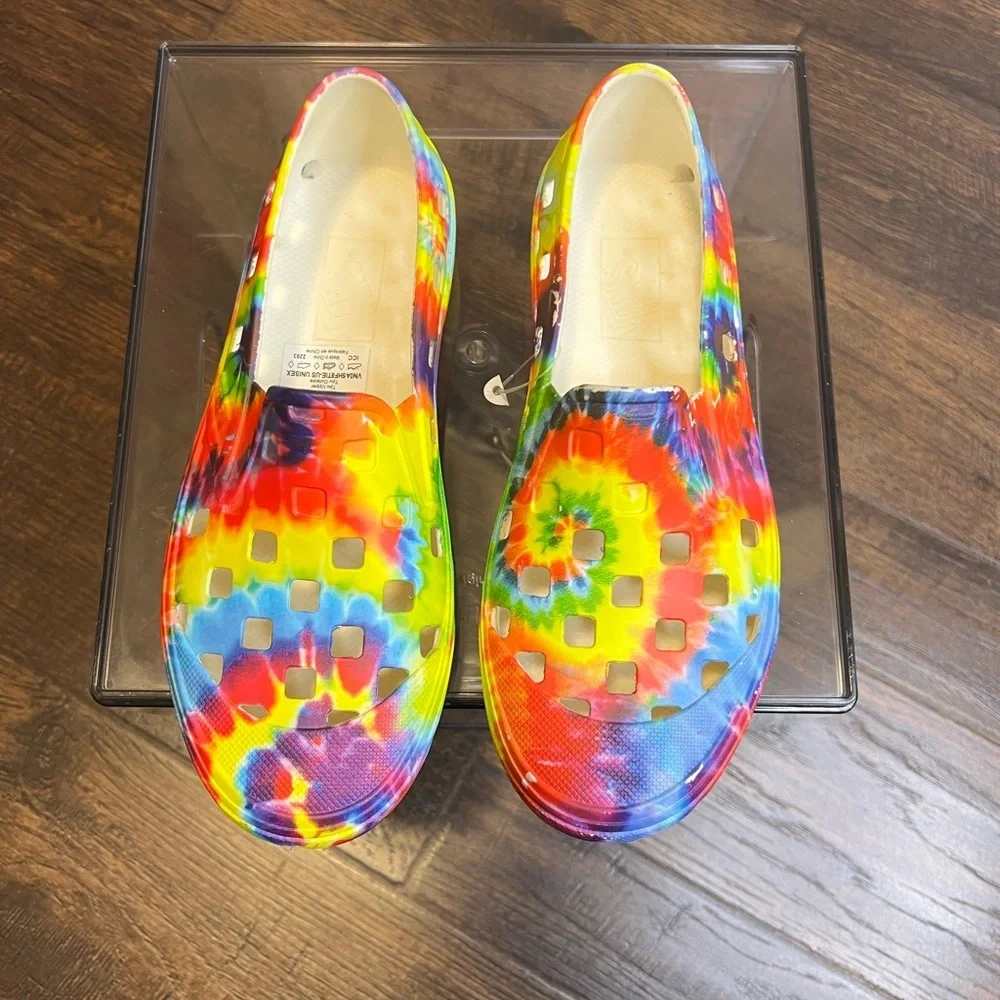 Vans Girls Slip-On TRK Tie Dye Water Shoes Size Girls 4 Multicolor